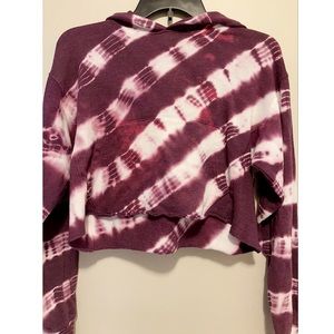 SO Cropped Tie Dye Hoodie